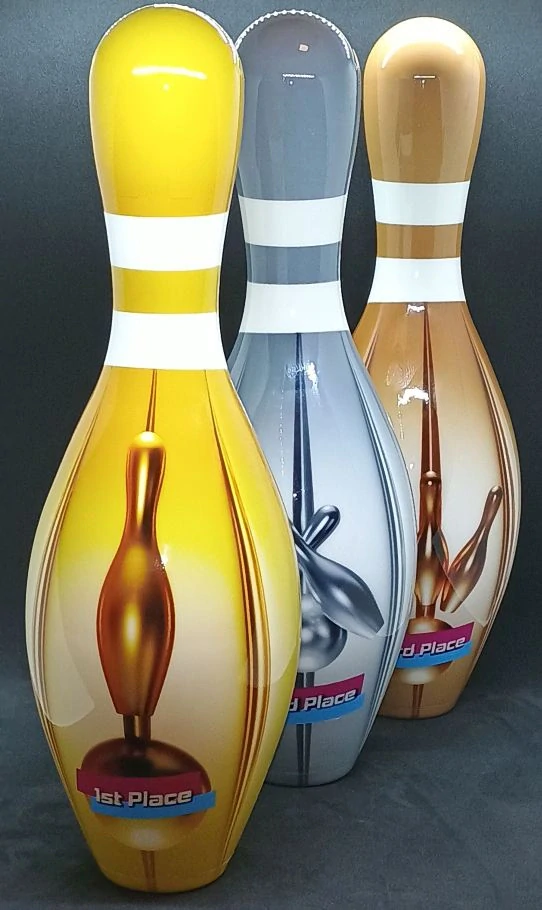 Pohár bowlingová kuželka - barva zlatá 1.místo